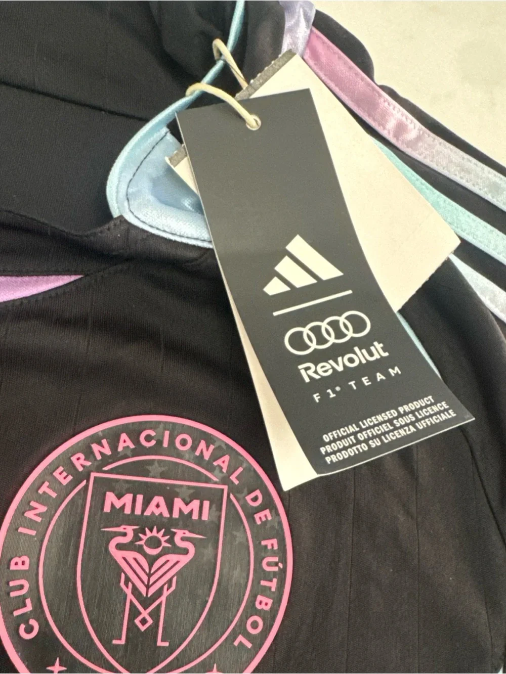 Adidas Inter Miami X Audi F1 Team Jersey Black Multicolor KW4783 Men Size Small